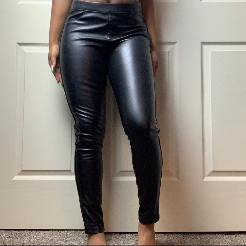 Leather jeans